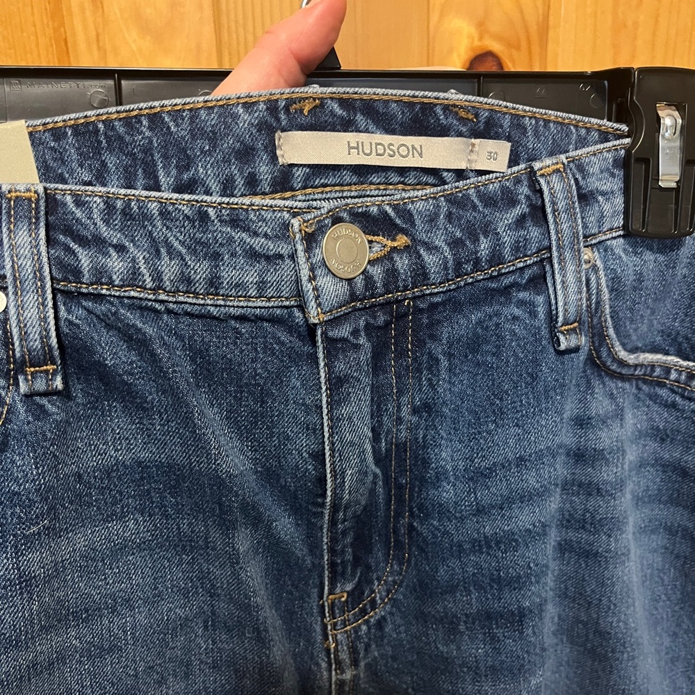 NWT Hudson Freya Mid-Rise Wide Leg Distressed Skater Jeans Sz 30 - Picture 9 of 16
